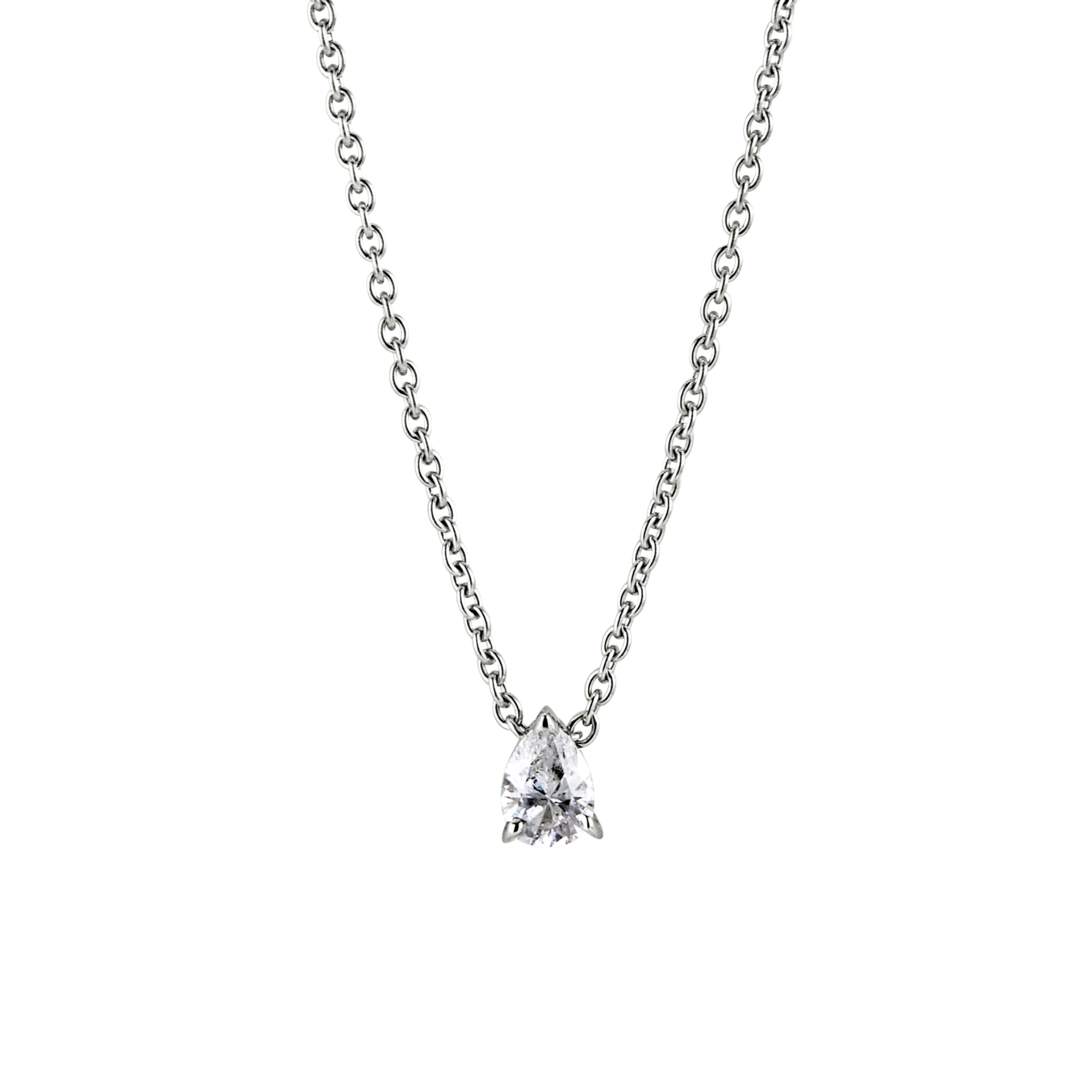 H. Krieger Anhänger mit Kette - 112.2385.54.3 (3) aus Weißgold mit Diamant