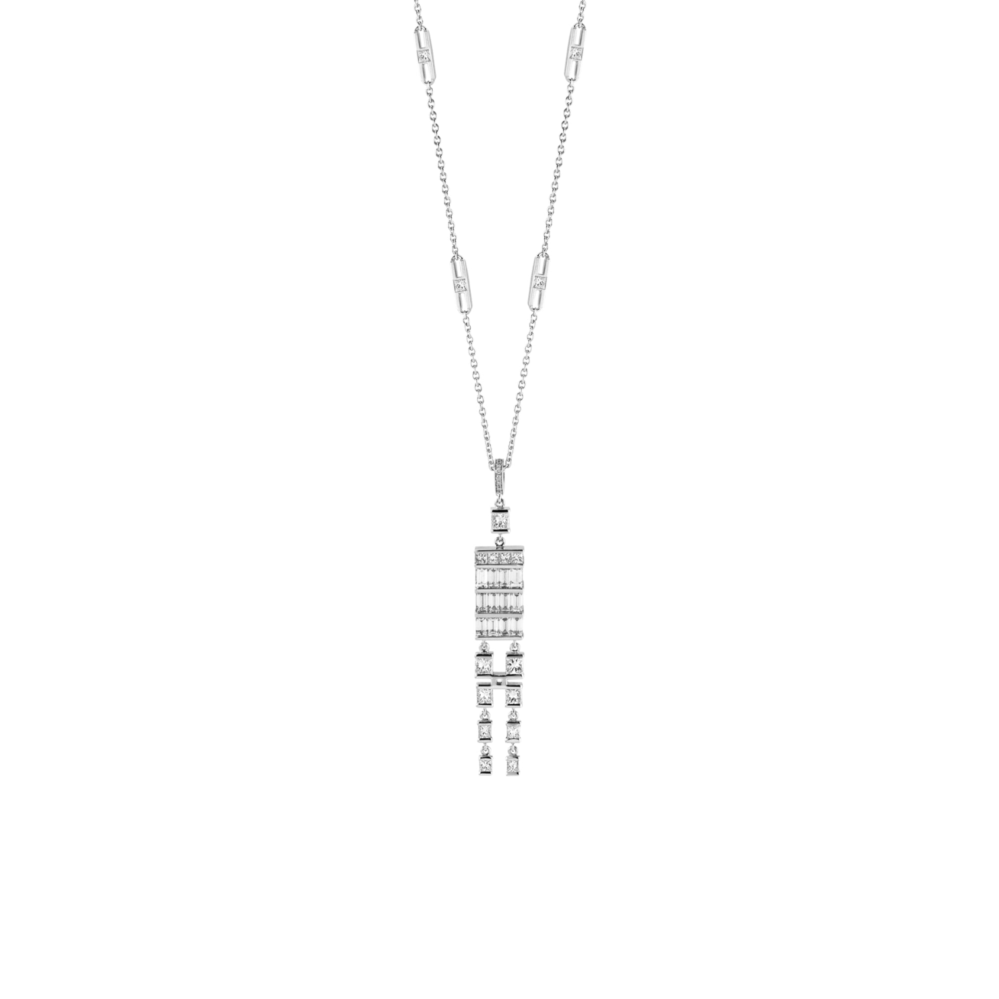 H. Krieger Anhänger mit Kette - 112.5135.01.7 (7) aus Weißgold mit Diamant