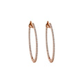 H. Krieger Creolen - 411.1061.25.3 (3) aus Roségold mit Diamant