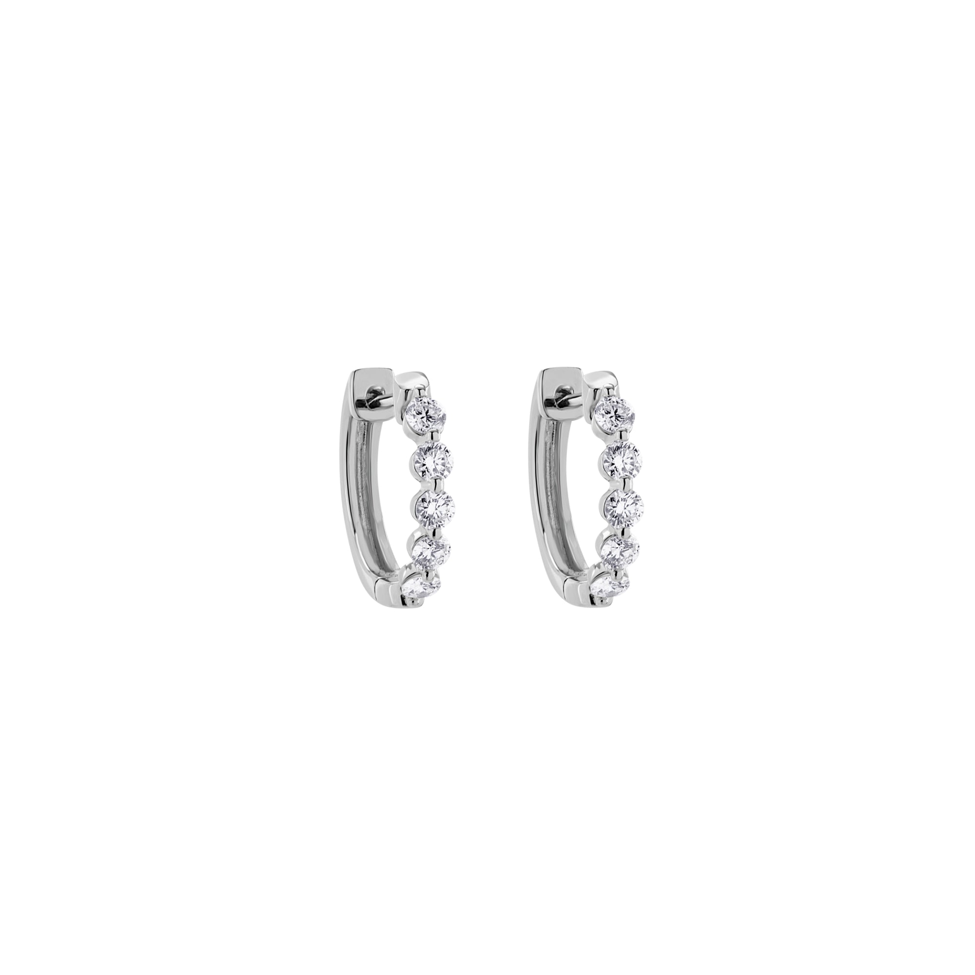 H. Krieger Creolen - 812.4053.41.6 (6) aus Weißgold mit Diamant