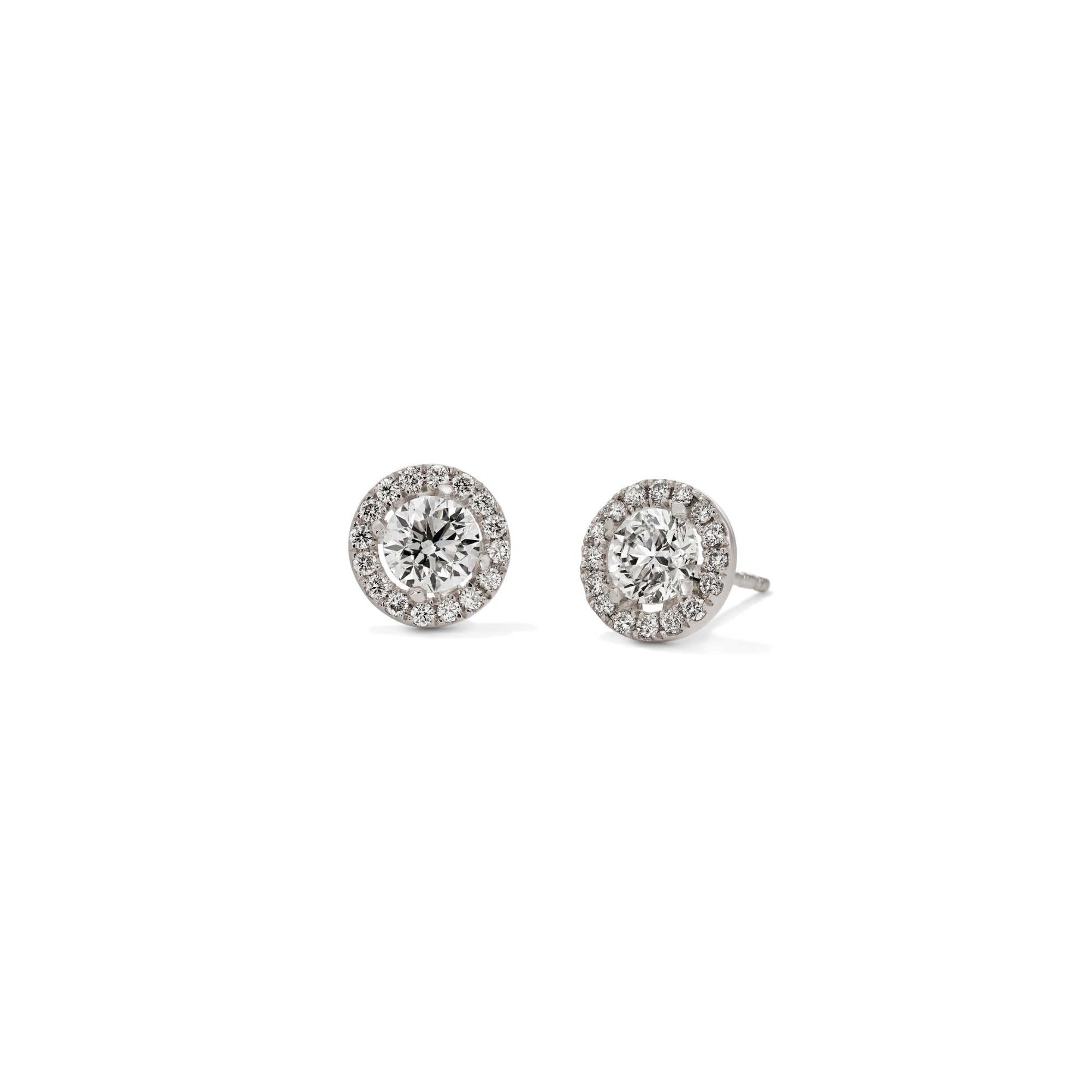 H. Krieger Halo Ohrstecker - 412.0920.44.1 (1) aus Weißgold mit Diamant