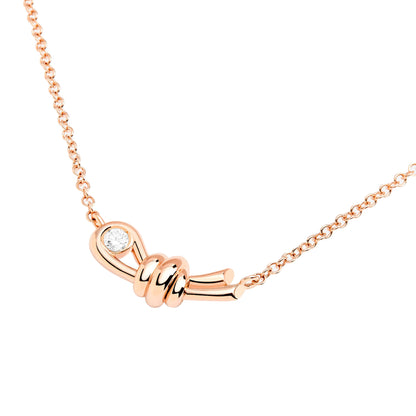 Halskette Nodo, Roségold • Diamant von DoDo (DCC3003-KNOT0-DB09R)