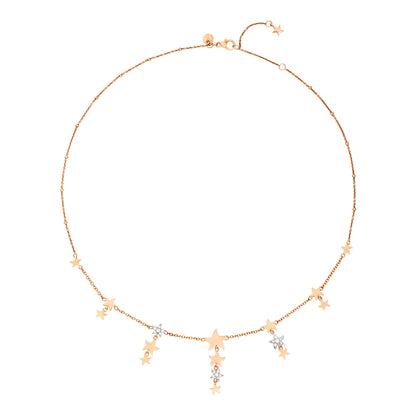 Halskette Stellina „Precious“ mit Diamanten, Roségold • Diamant von DoDo (DCC1005-SSTAR-DB09R)