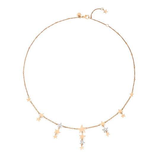 Halskette Stellina „Precious“ mit Diamanten, Roségold • Diamant von DoDo (DCC1005-SSTAR-DB09R)