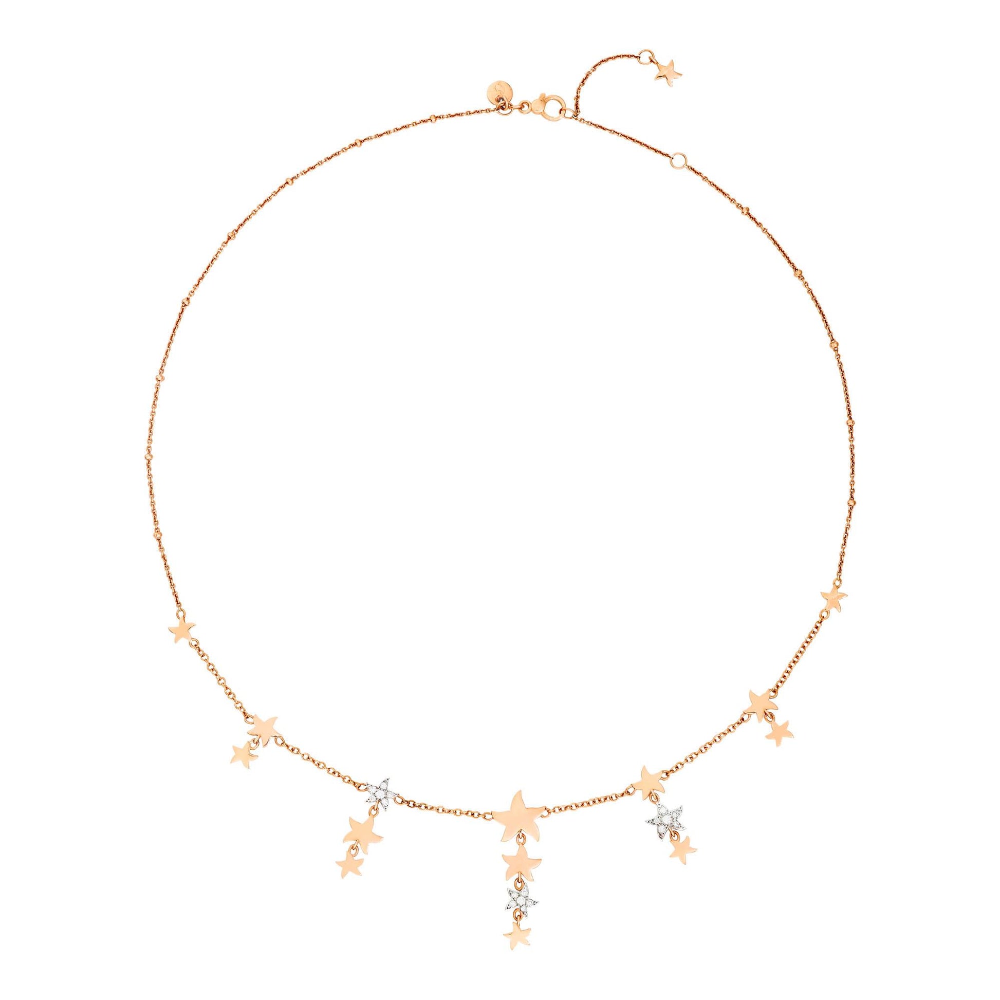Halskette Stellina „Precious“ mit Diamanten, Roségold • Diamant von DoDo (DCC1005-SSTAR-DB09R)