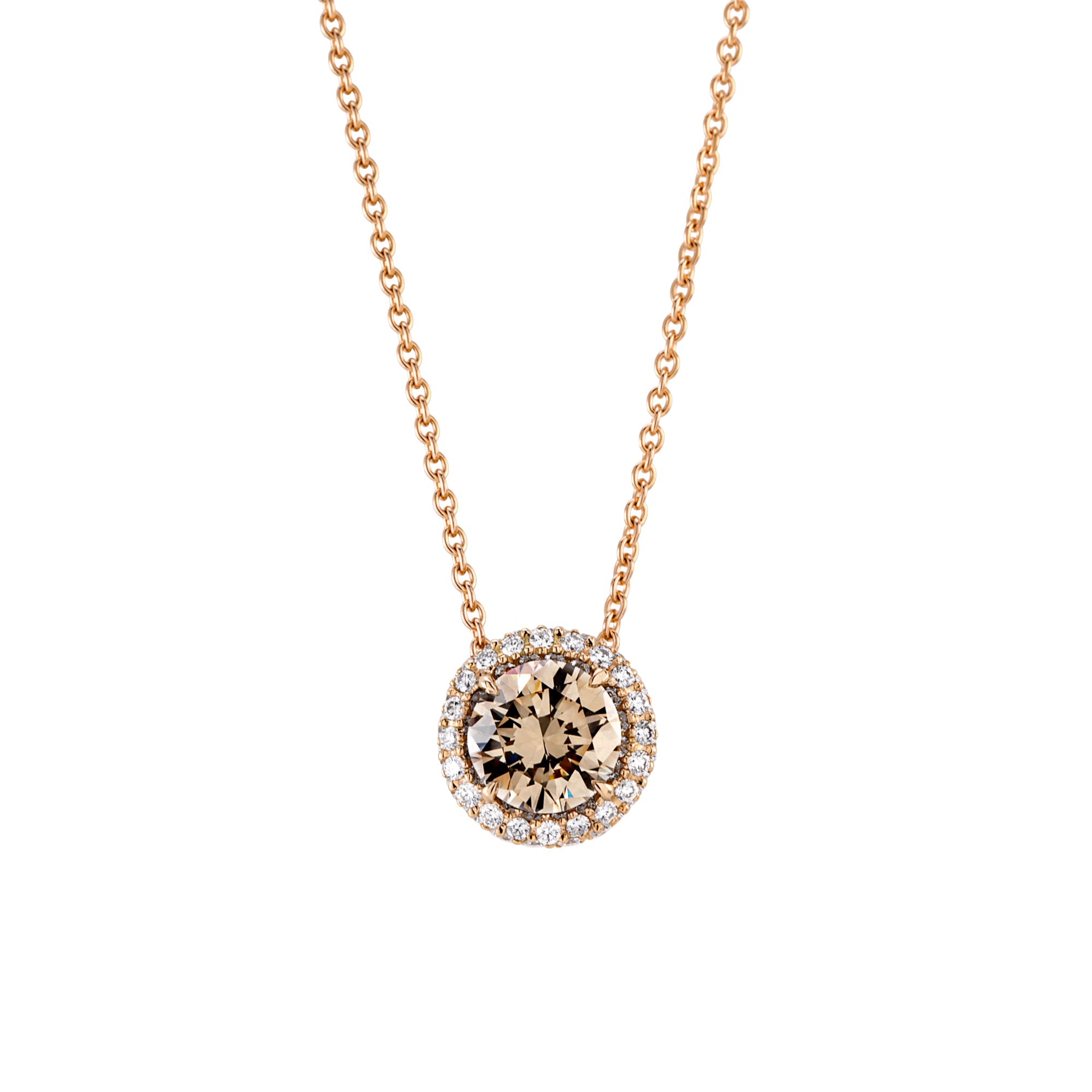 Hans D. Krieger Anhänger mit Hakskette - 111.3022.14.0 (0) aus Roségold mit Diamant