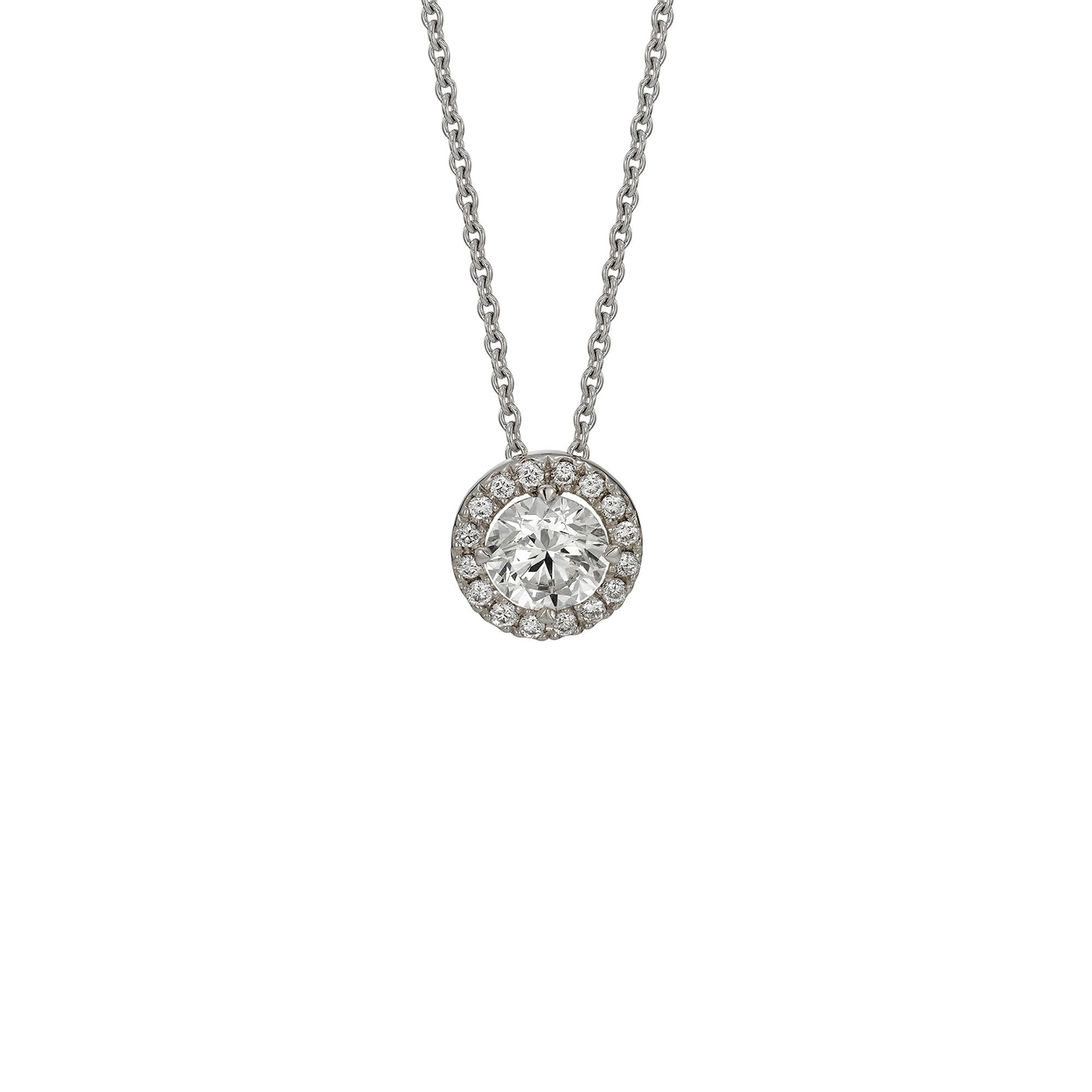 H. Krieger Anhänger mit Kette - 112.0922.24.0 (0) aus Weißgold mit Diamant