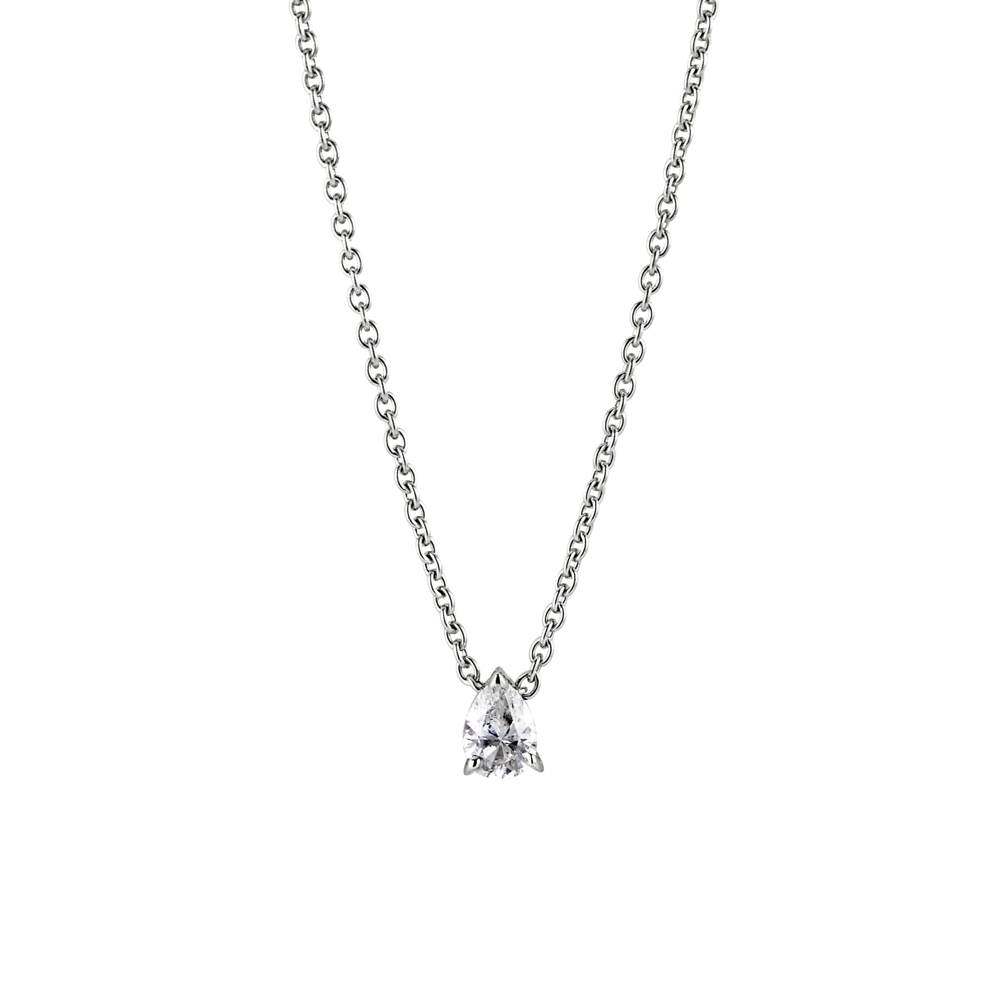 Hans D. Krieger Anhänger mit Kette - 112.2385.54.3 (3) aus Weißgold mit Diamant