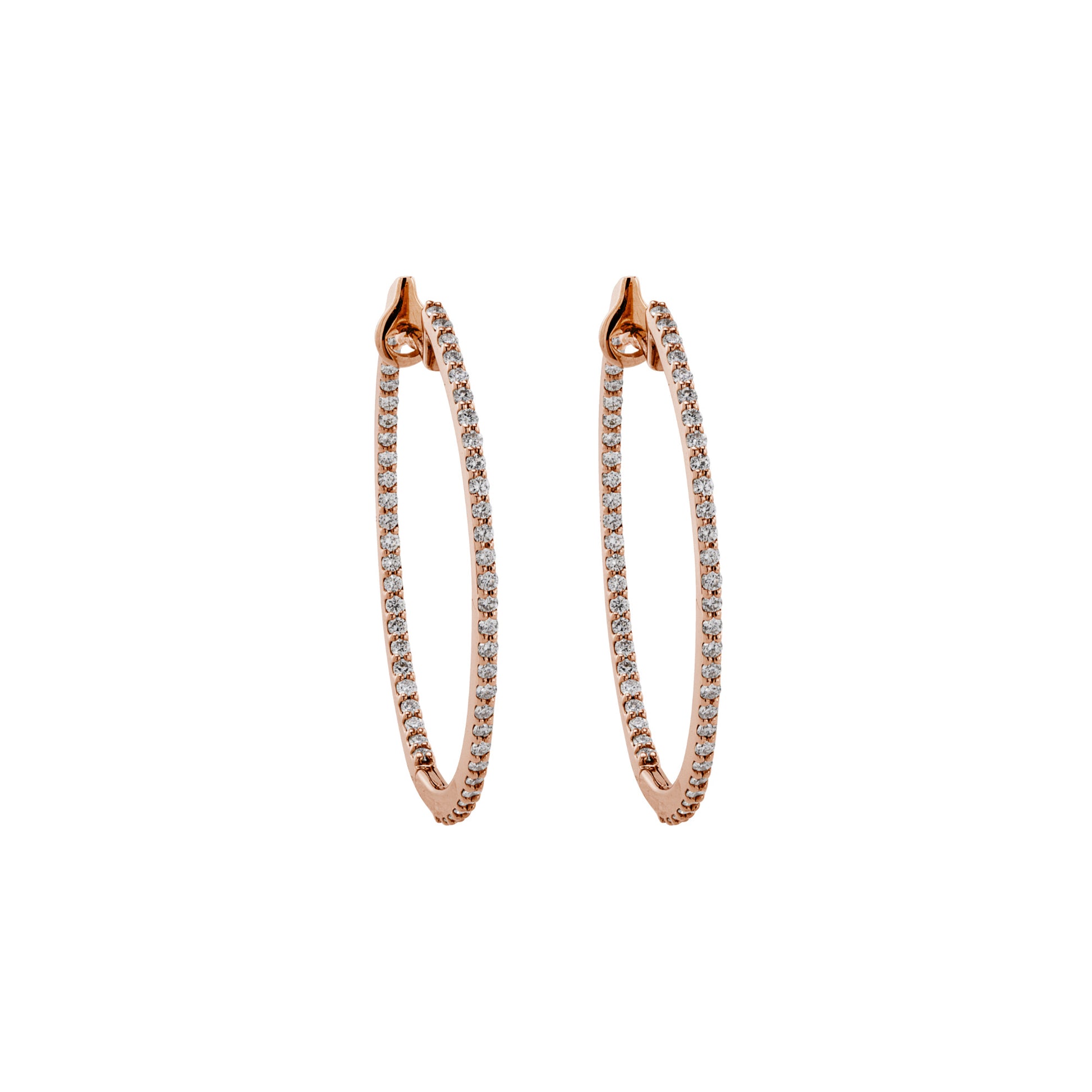 Hans D. Krieger Creolen - 411.1061.25.3 (3) aus Roségold mit Diamant