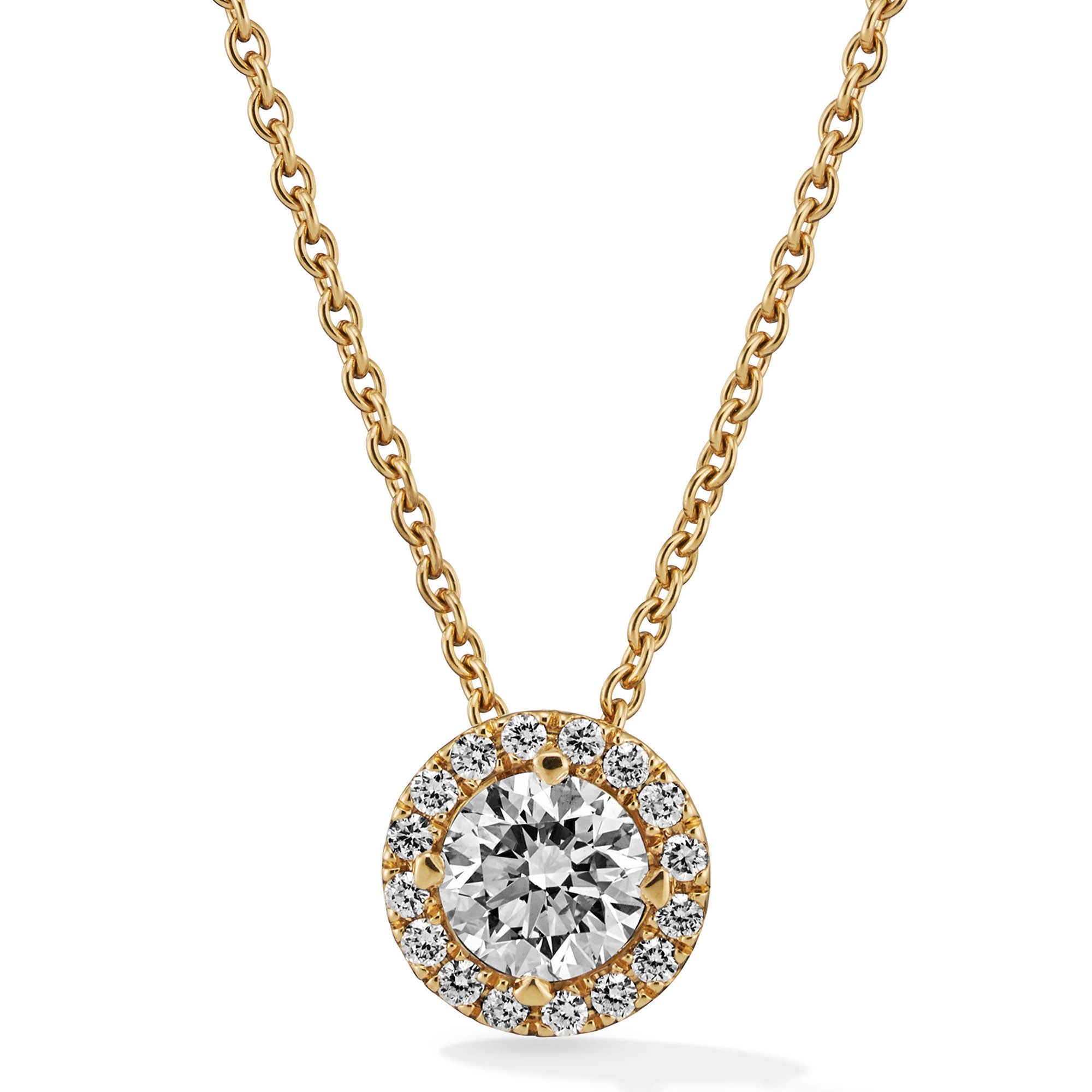 H. Krieger Halo Anhänger mit Kette - 111.0921.18.6 (6) aus Roségold mit Diamant