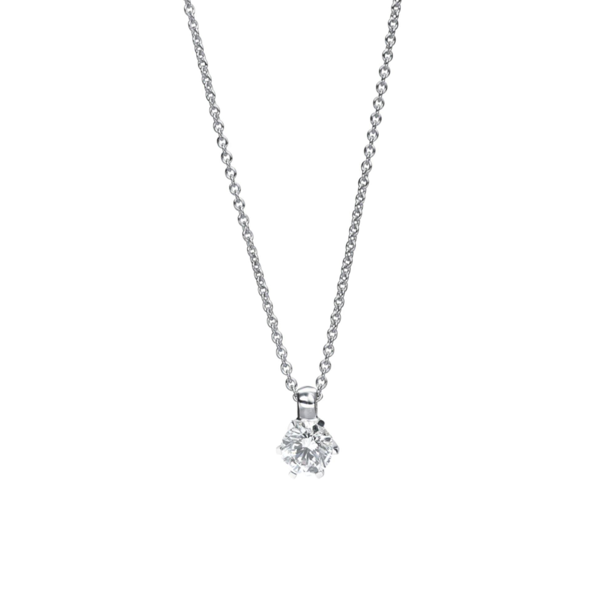 Heinz Mayer Solitaircollier 0.10 ct. (A3759) aus Weißgold mit Diamant