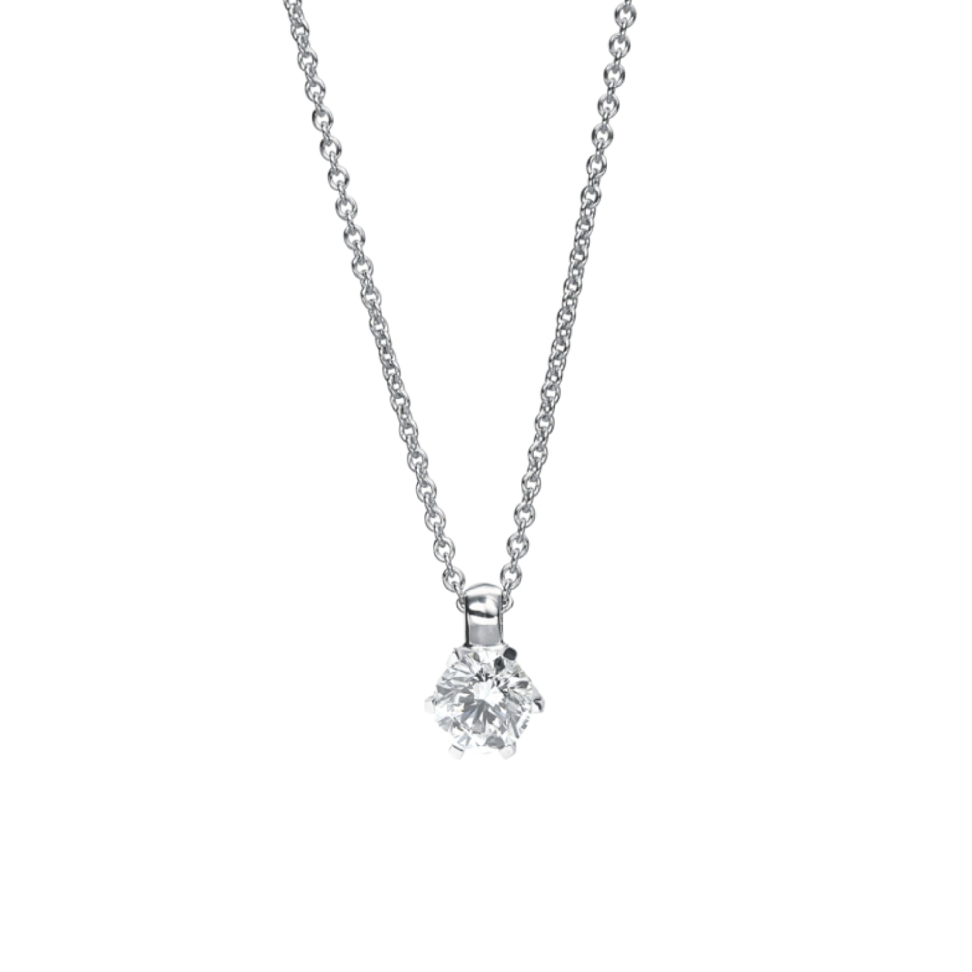 Heinz Mayer Solitaircollier 0.25 ct. (A3760) aus Weißgold mit Diamant