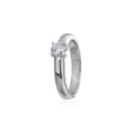 Heinz Mayer Solitairring 0.10 ct. (E3087) aus Weißgold mit Diamant