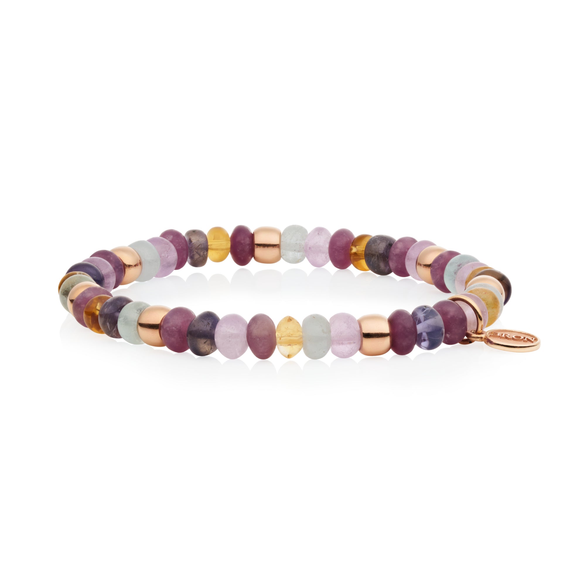 Joy Armband, Roségold • Amethyst • Aquamarin • Citrin • Iolith von Bron (8AR3985MIX88)