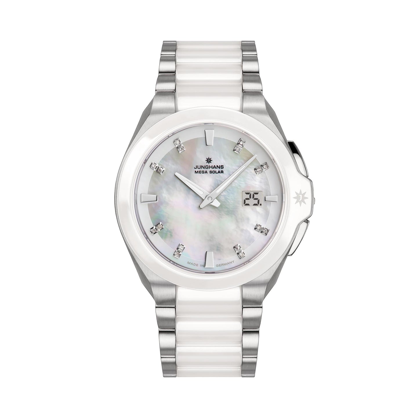 Junghans - Spektrum Damen, Bicolor-Gold • Diamant • Perlmutt von Junghans (015/1501.44)