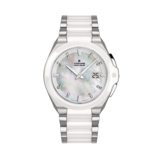 Junghans - Spektrum Damen, Bicolor-Gold • Diamant • Perlmutt von Junghans (015/1501.44)