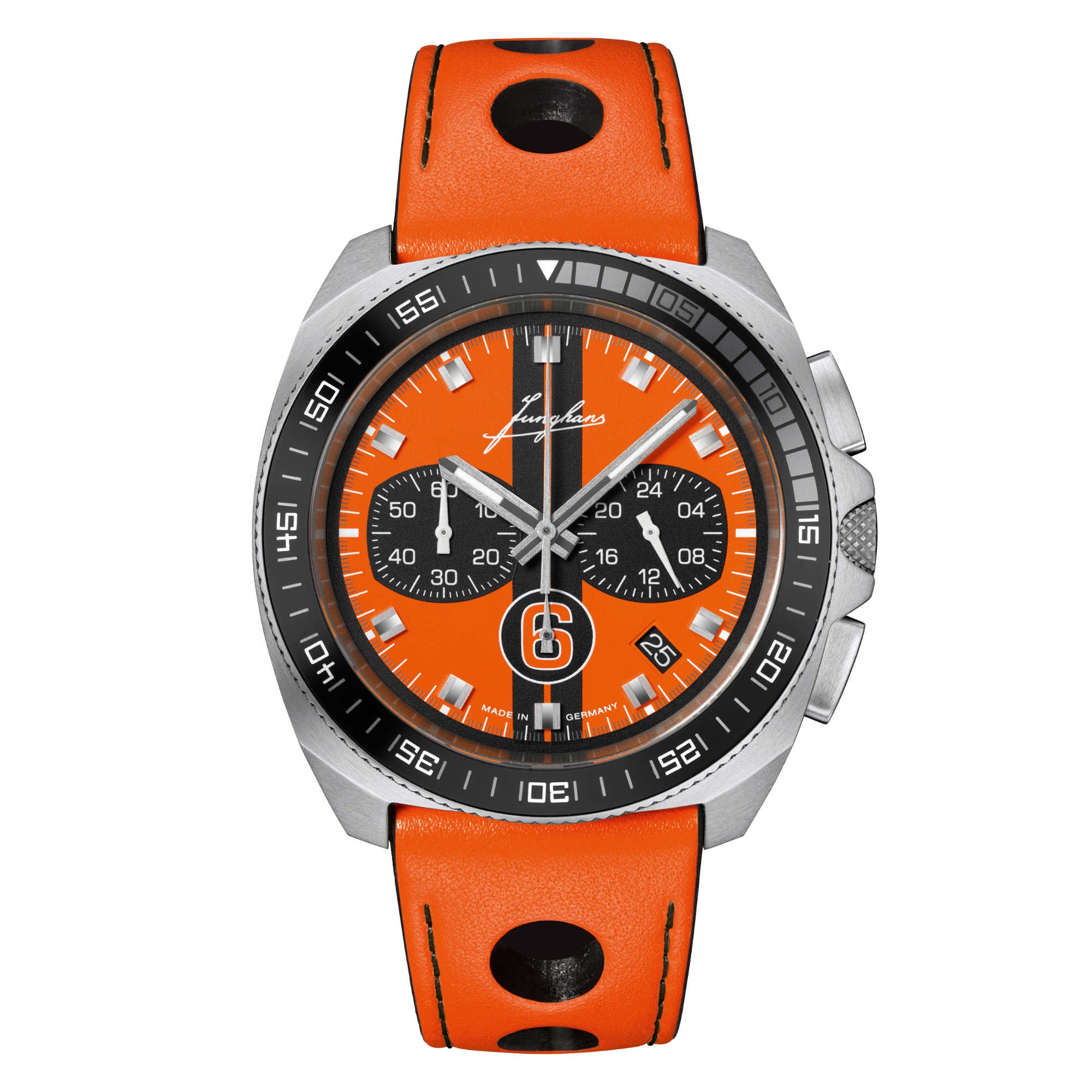 Junghans 1972 Chronoscope Sports Edition 2026 - 41/4557.00 (00) aus Leder, Edelstahl