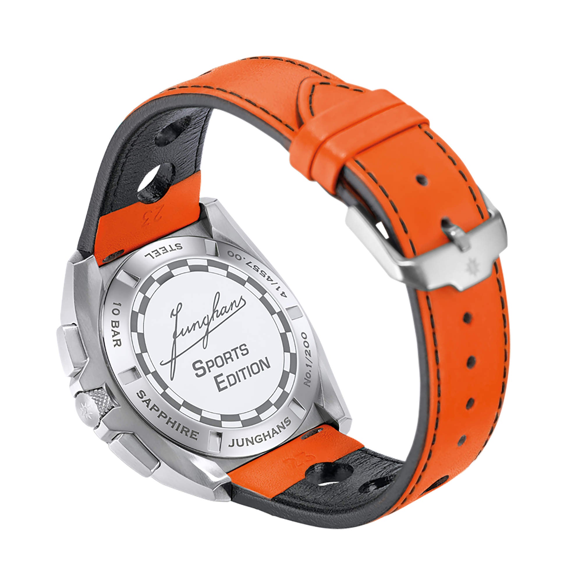 Junghans 1972 Chronoscope Sports Edition 2026 - 41/4557.00 (00) aus Leder, Edelstahl