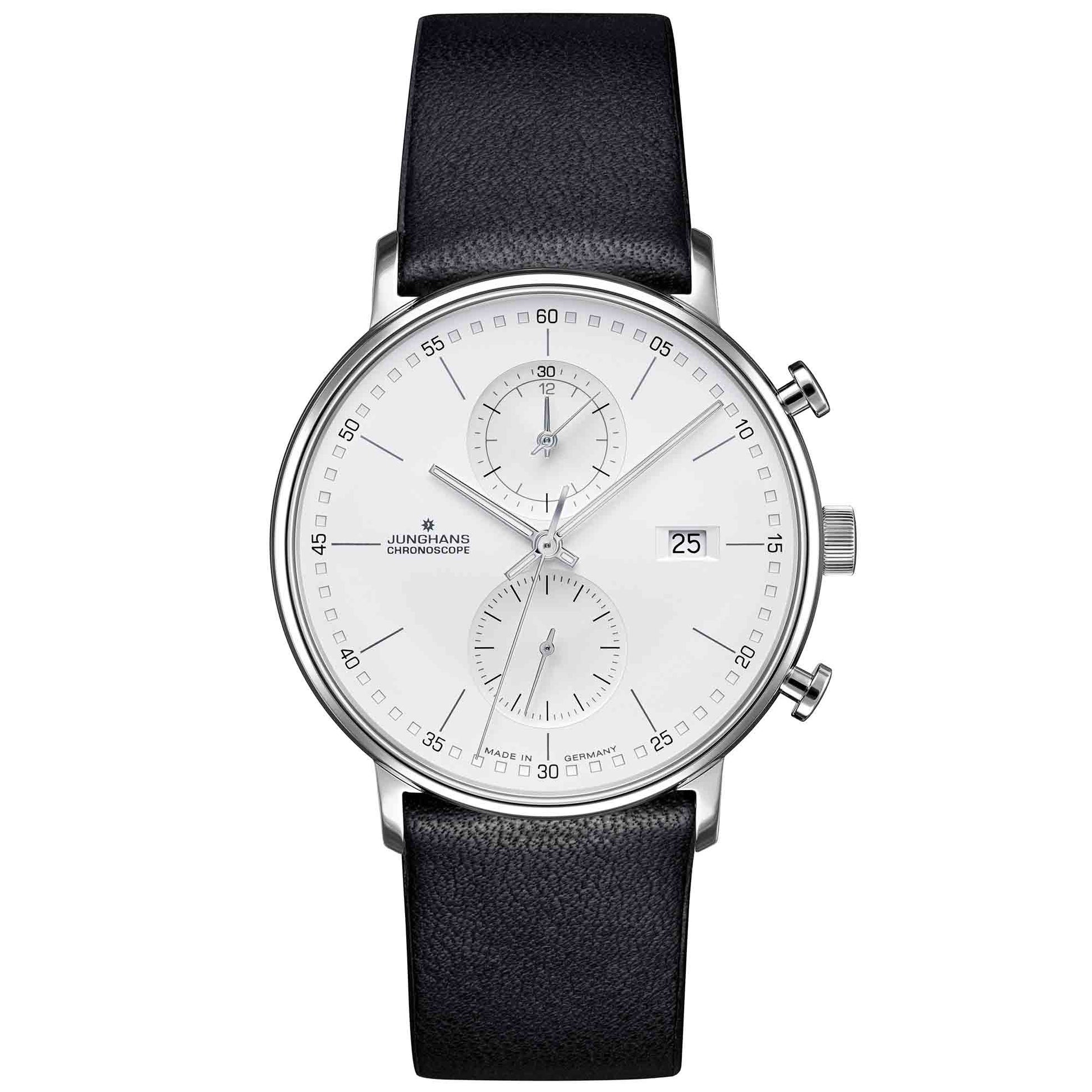 Junghans FORM C - 41/4770.00 (00) aus Leder, Edelstahl
