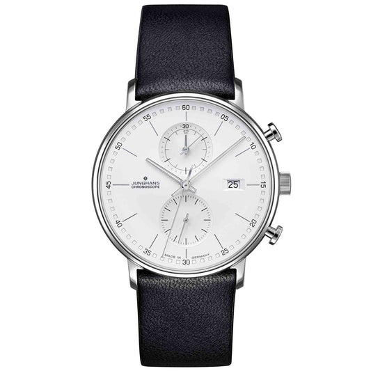 Junghans FORM C - 41/4770.00 (00) aus Leder, Edelstahl