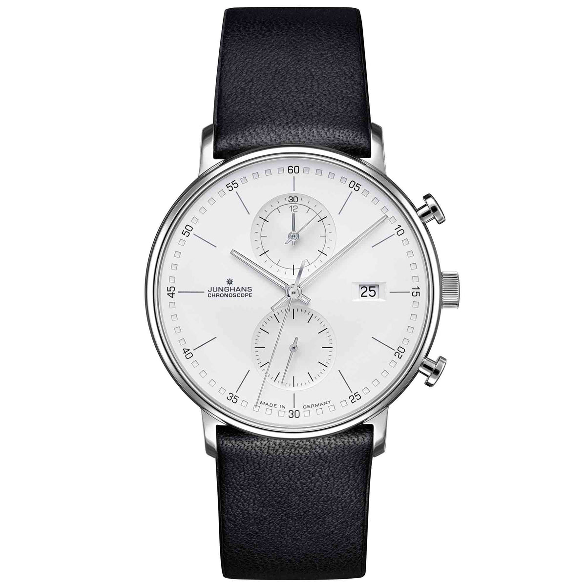Junghans FORM C - 41/4770.00 (00) aus Leder, Edelstahl