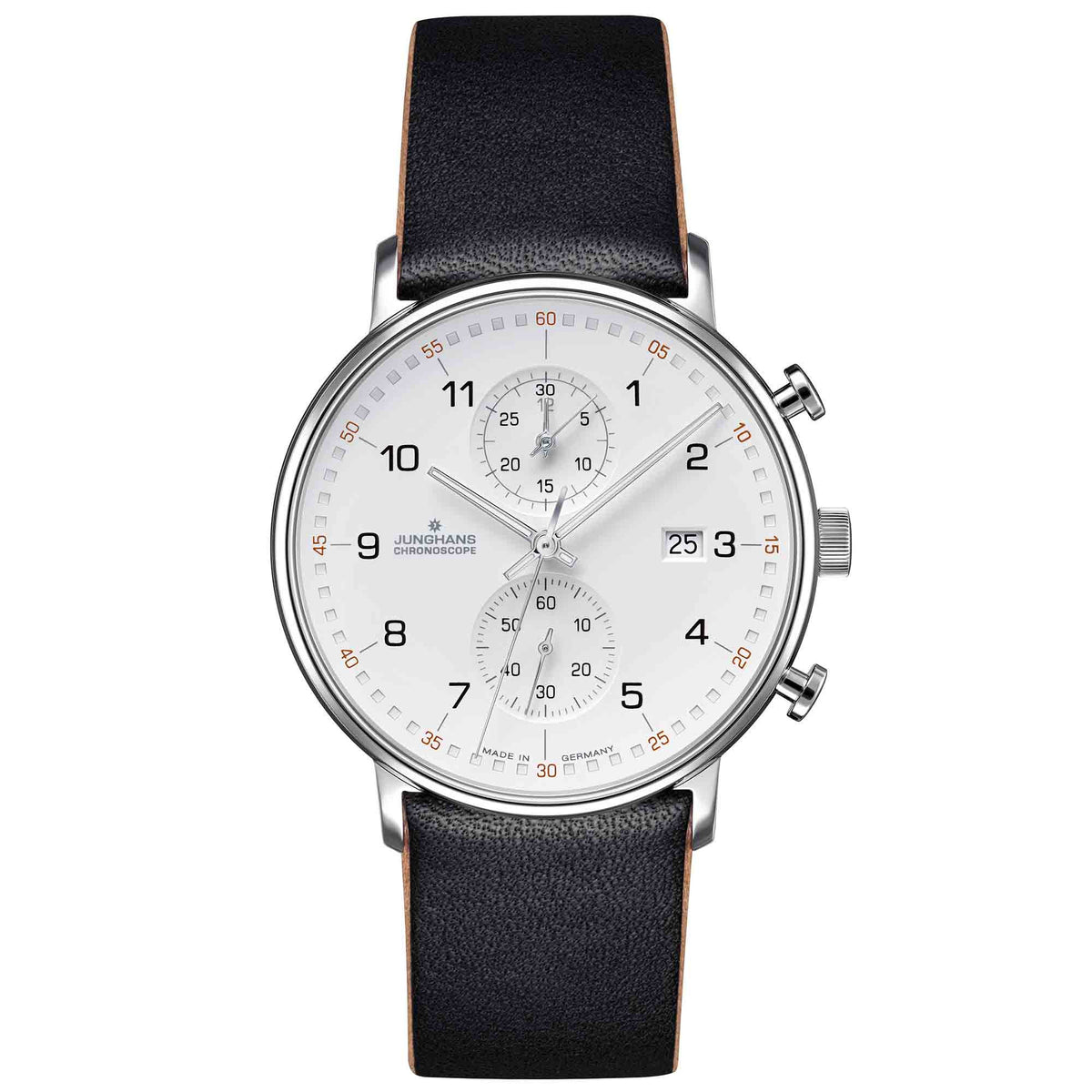 Junghans FORM C - 41/4771.00 (00) aus Leder, Edelstahl