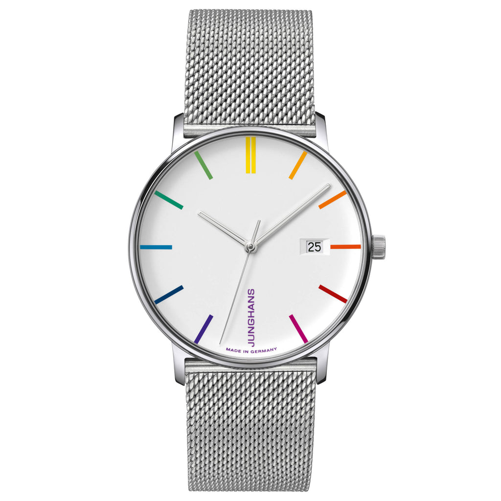 Junghans Form Quarz Bauhaus Edition - 41/4580.44 (44) aus Edelstahl