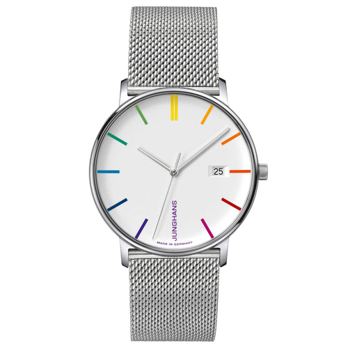 Junghans Form Quarz Bauhaus Edition - 41/4580.44 (44) aus Edelstahl
