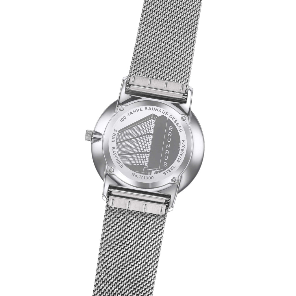 Junghans Form Quarz Bauhaus Edition - 41/4580.44 (44) aus Edelstahl