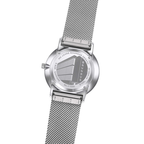 Junghans Form Quarz Bauhaus Edition - 41/4580.44 (44) aus Edelstahl