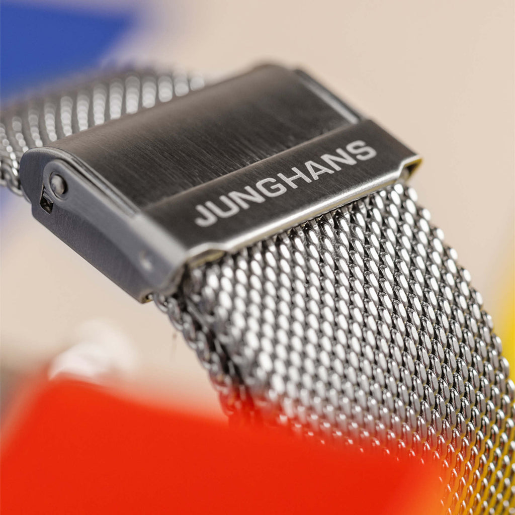 Junghans Form Quarz Bauhaus Edition - 41/4580.44 (44) aus Edelstahl