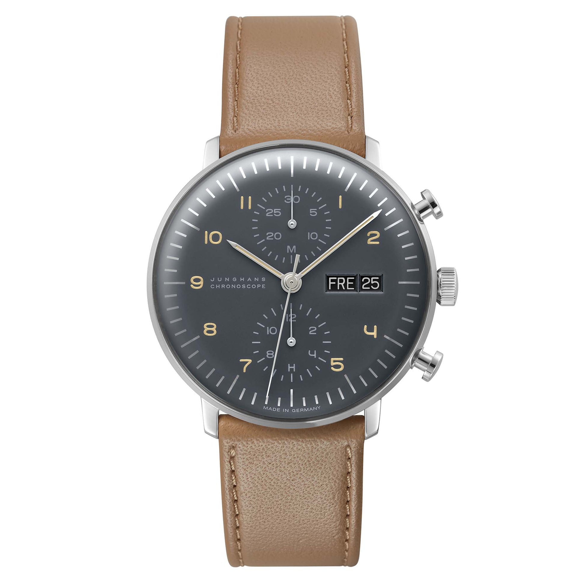 Junghans - Max Bill Chronoscope, Leder von Junghans (027/4501.00)