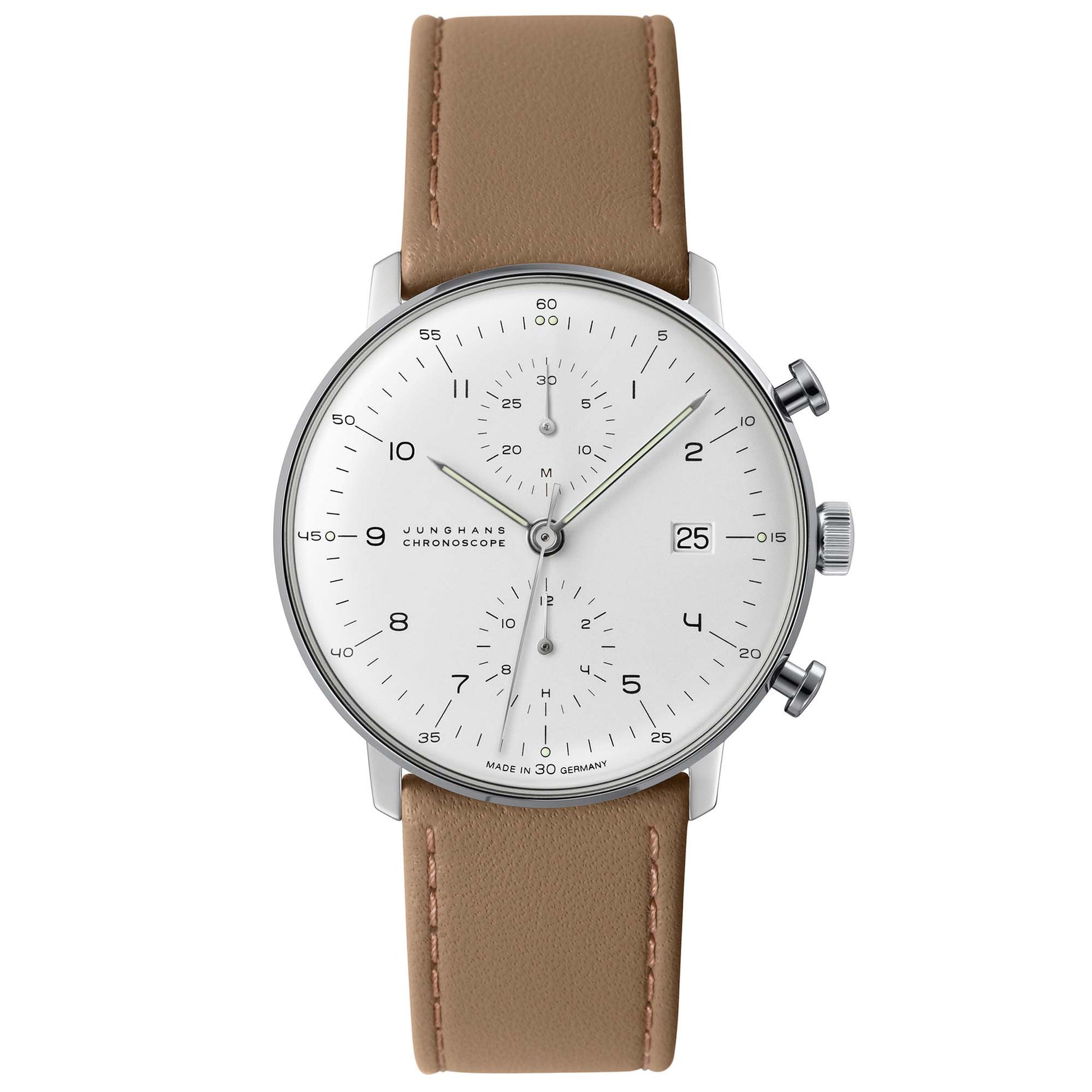 Junghans - Max Bill Chronoscope, Leder von Junghans (027/4502.00)