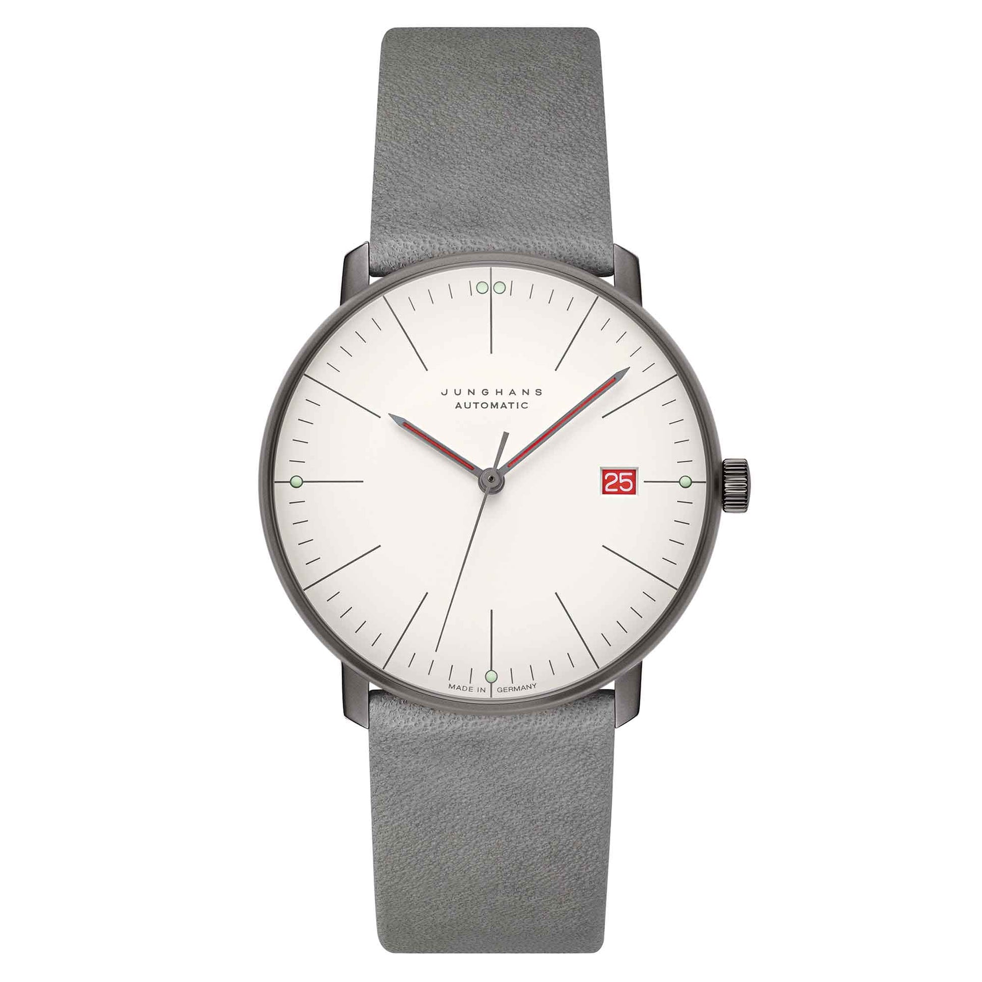 Junghans - max bill Automatic 100 Jahre Bauhaus, Leder von Junghans (027/4901.02)