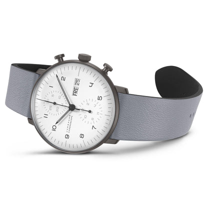 Max Bill Chronoscope, Edelstahl von Junghans (27/4008.02)