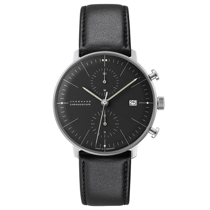 Max Bill Chronoscope, Edelstahl von Junghans (27/4601.02)