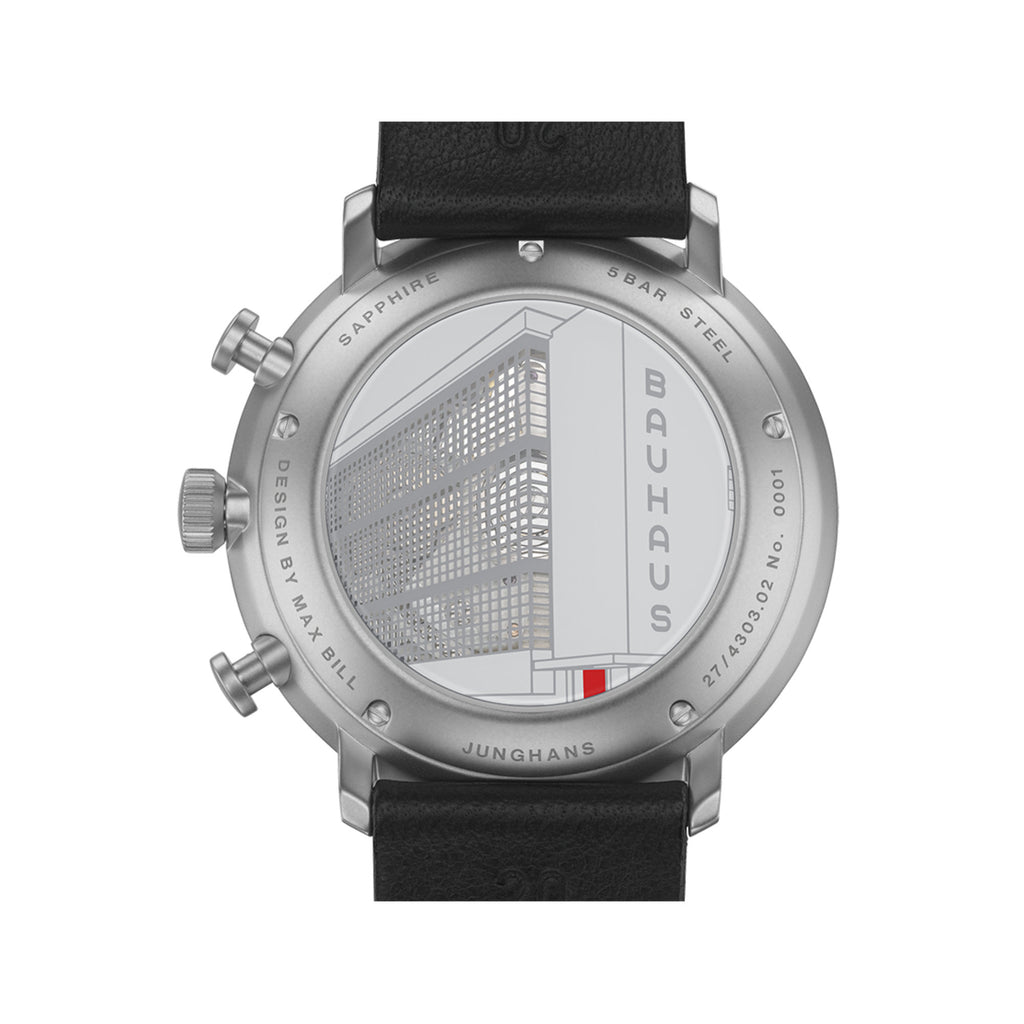 Junghans max bill Chronoscope Bauhaus - 27/4303.02 (02) aus Edelstahl