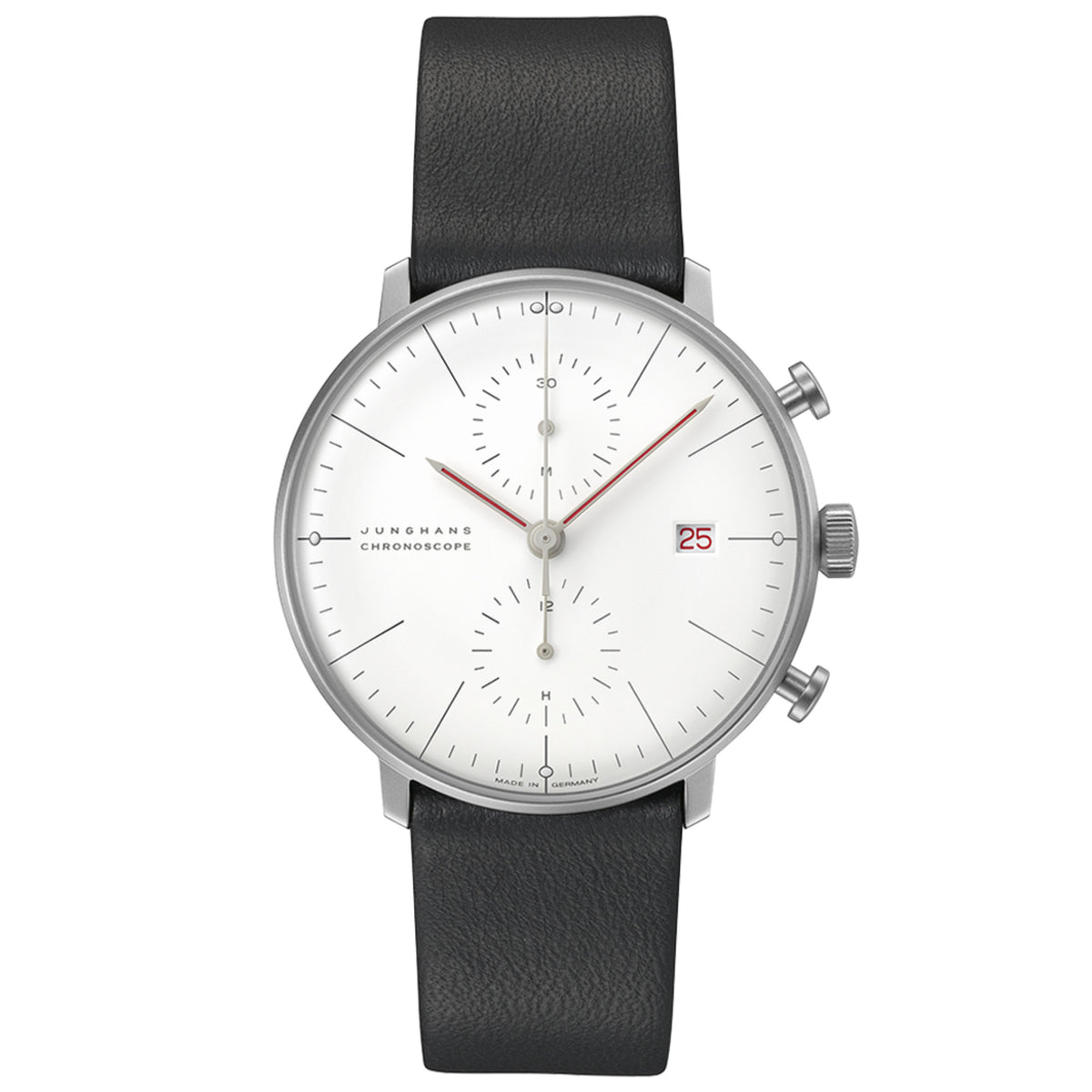 Junghans max bill Chronoscope Bauhaus - 27/4303.02 (02) aus Edelstahl