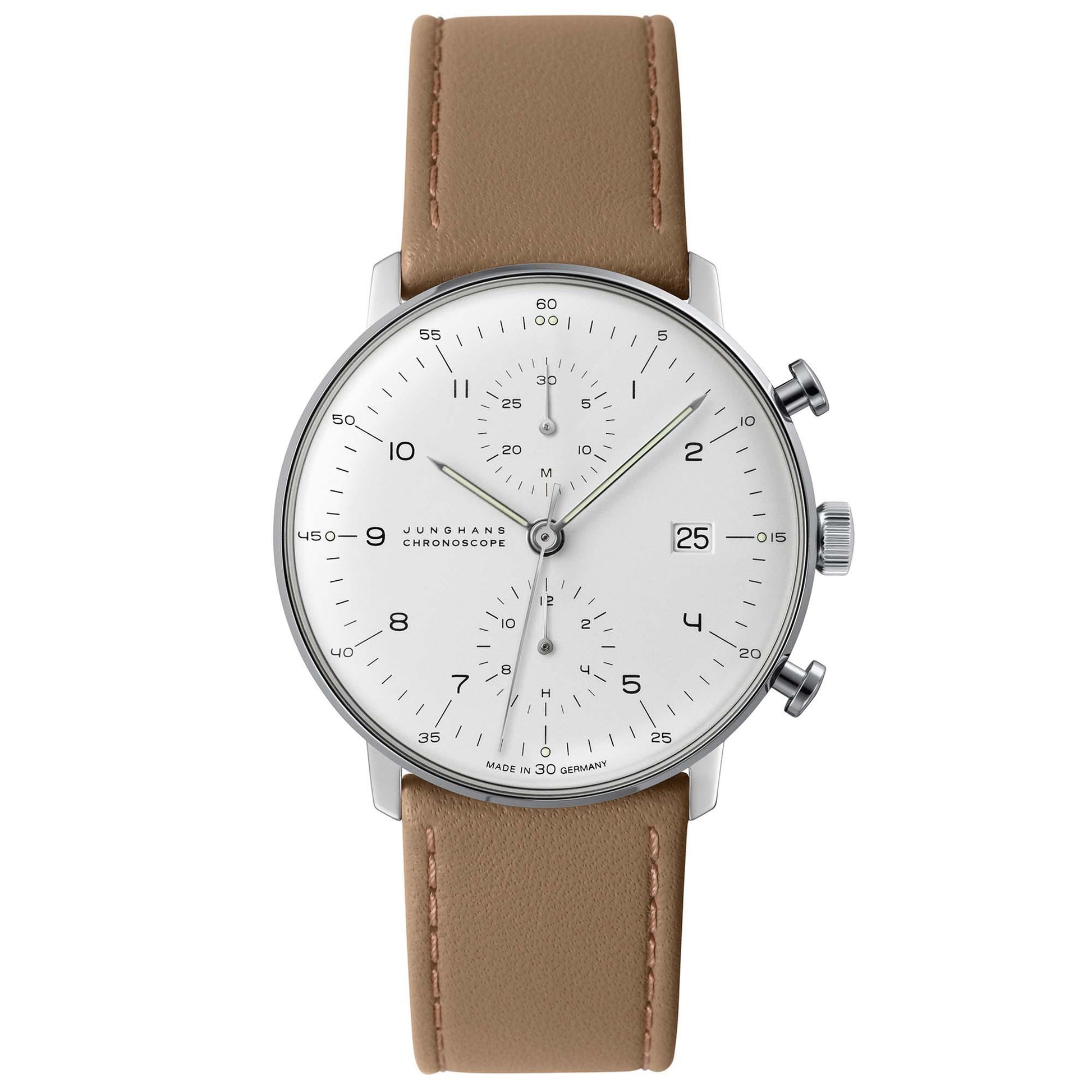 Junghans - Max Bill Chronoscope, Leder von Junghans (027/4502.00)