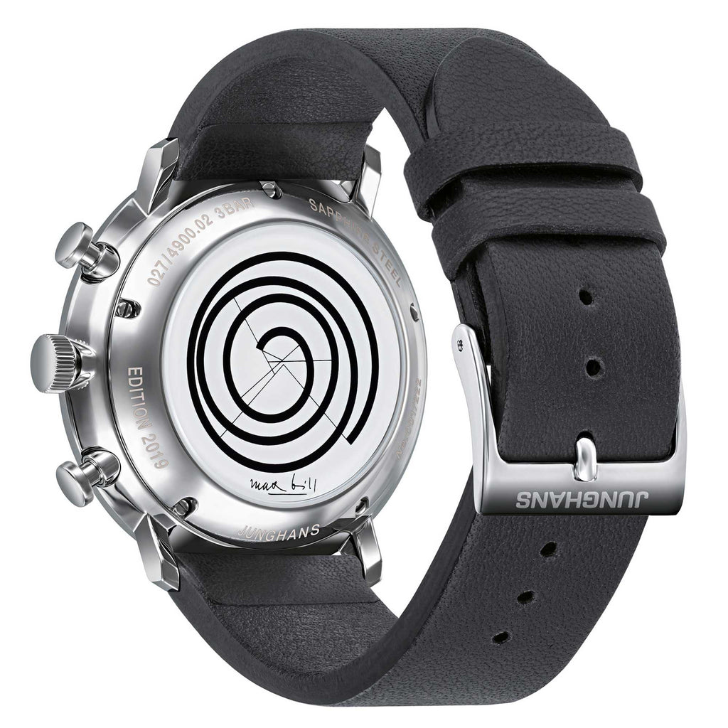 Junghans max bill Edition Set 2019 - 363/2919.00 (00) aus Leder, Aluminium, Edelstahl mit Diamant