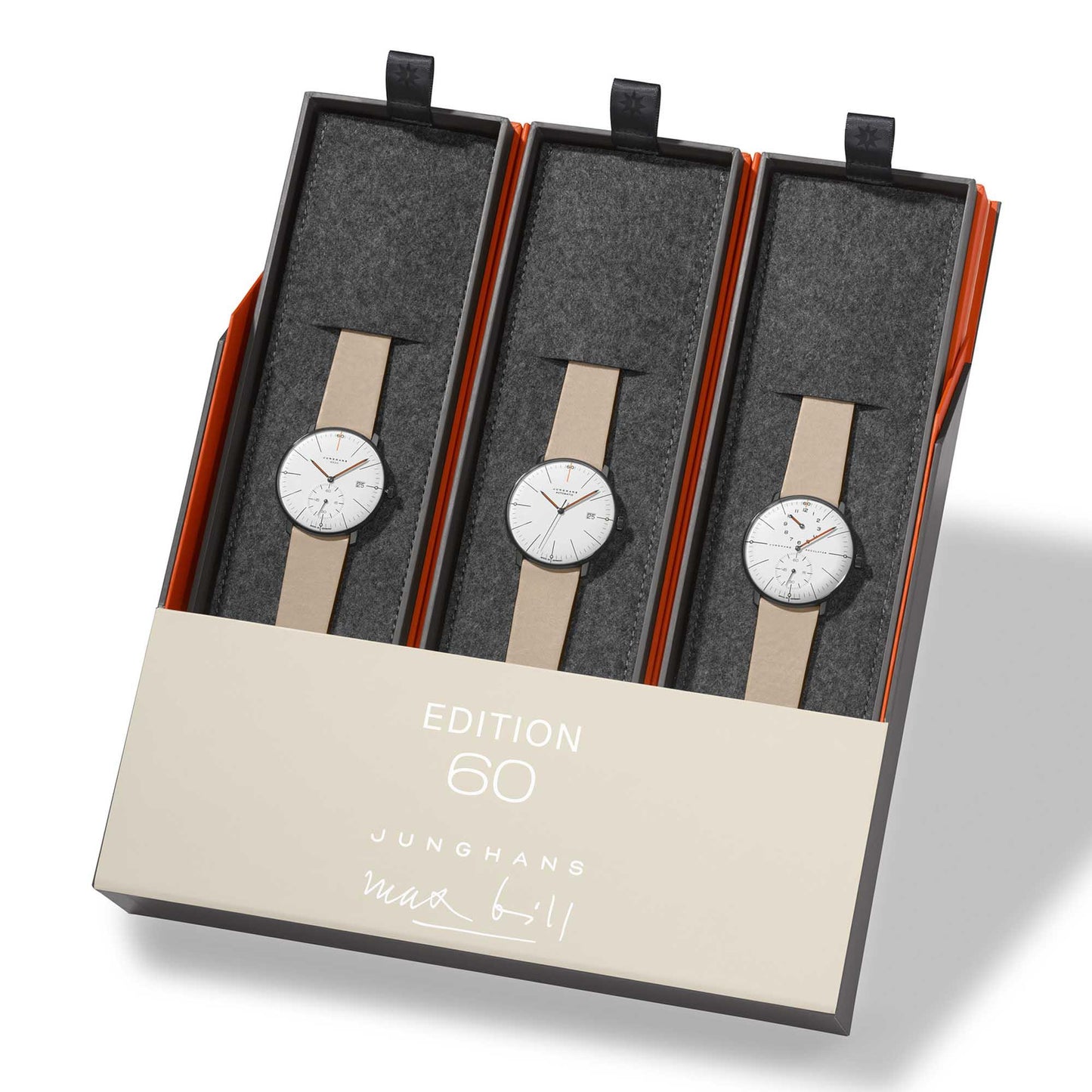 Junghans - Max Bill Edition Set 60, Leder • Quarz von Junghans (27/4109.00)