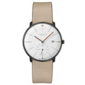 Junghans Max Bill MEGA Edition 60 - 58/4100.02 (02) aus Leder, Edelstahl mit Quarz