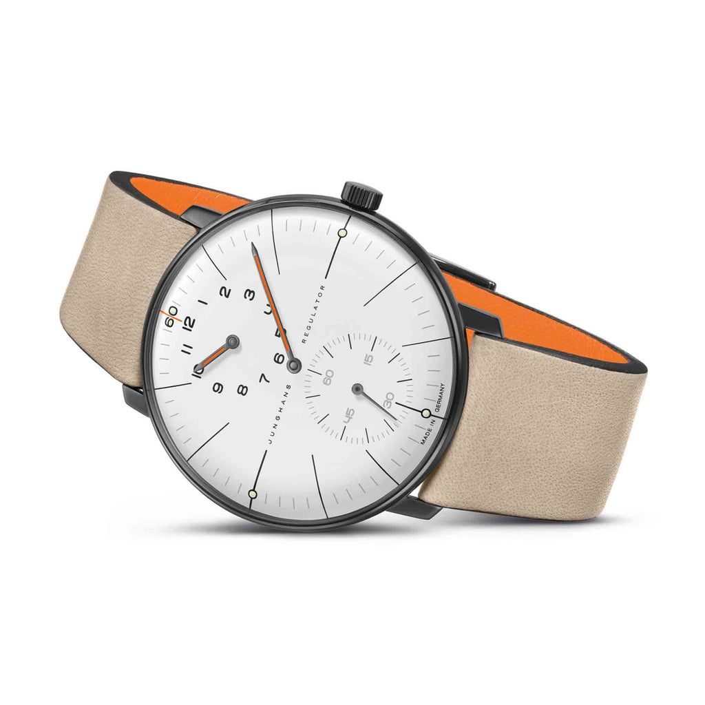 Junghans Max Bill MEGA Edition 60 - 58/4100.02 (02) aus Leder, Edelstahl mit Quarz