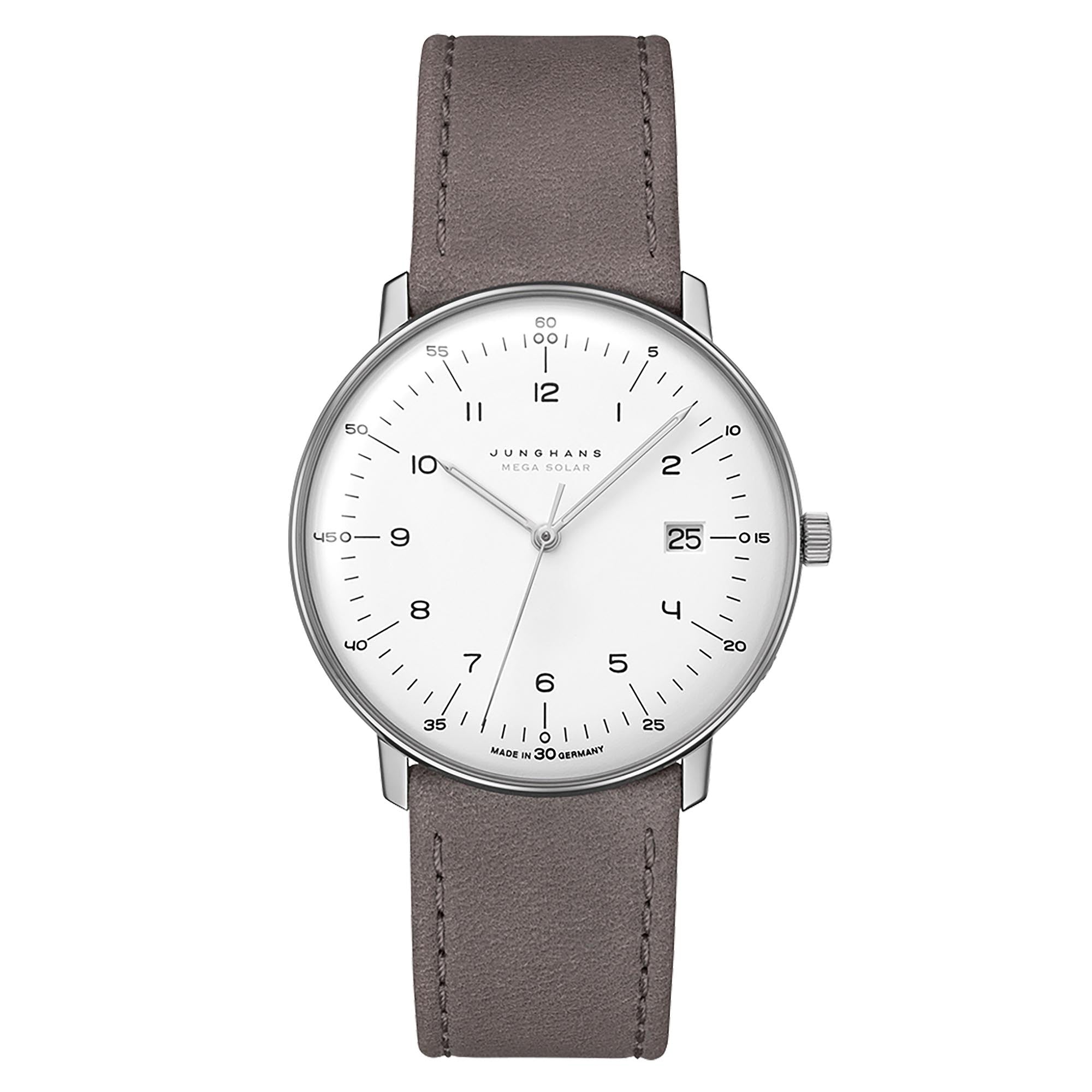 Junghans max bill MEGA Solar - 59/2021.02 (02) aus Titan, Leder