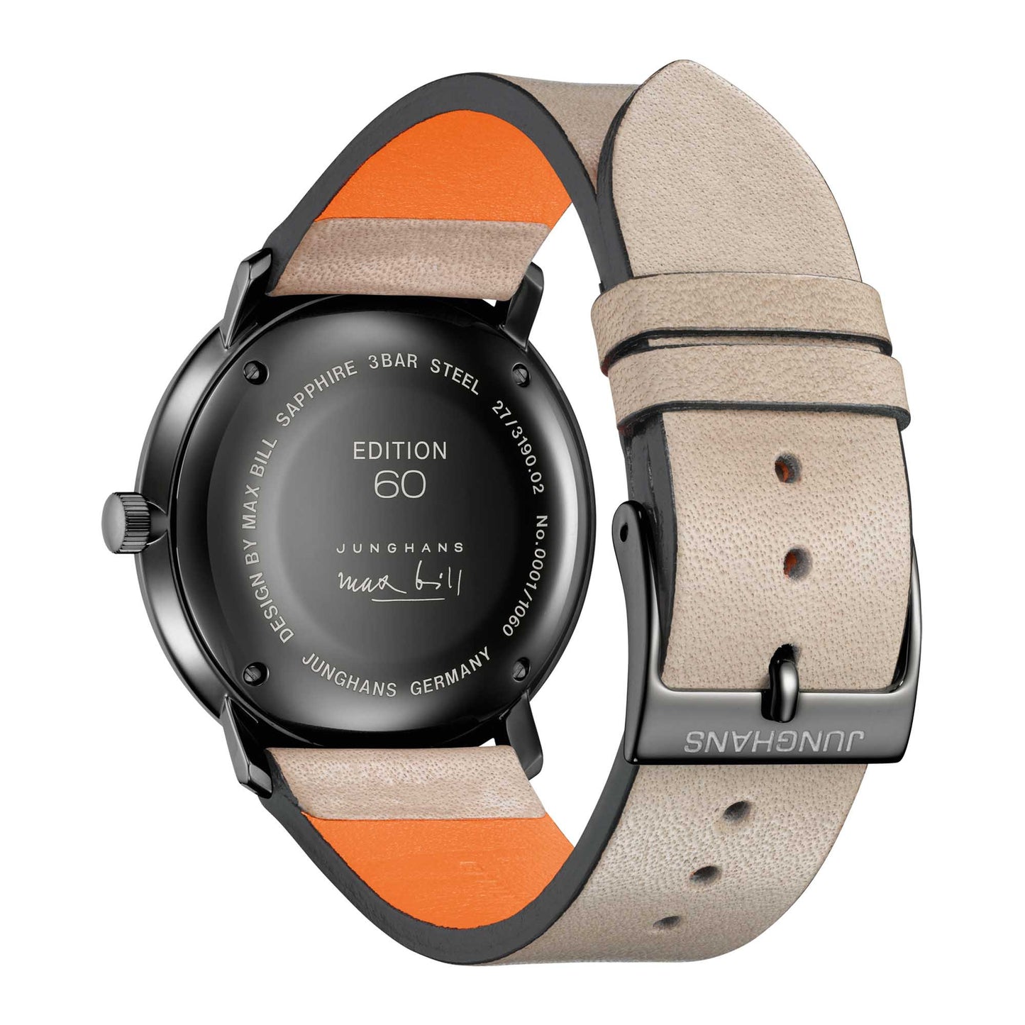 Max Bill Regulator Edition 60, Leder von Junghans (27/3190.02)