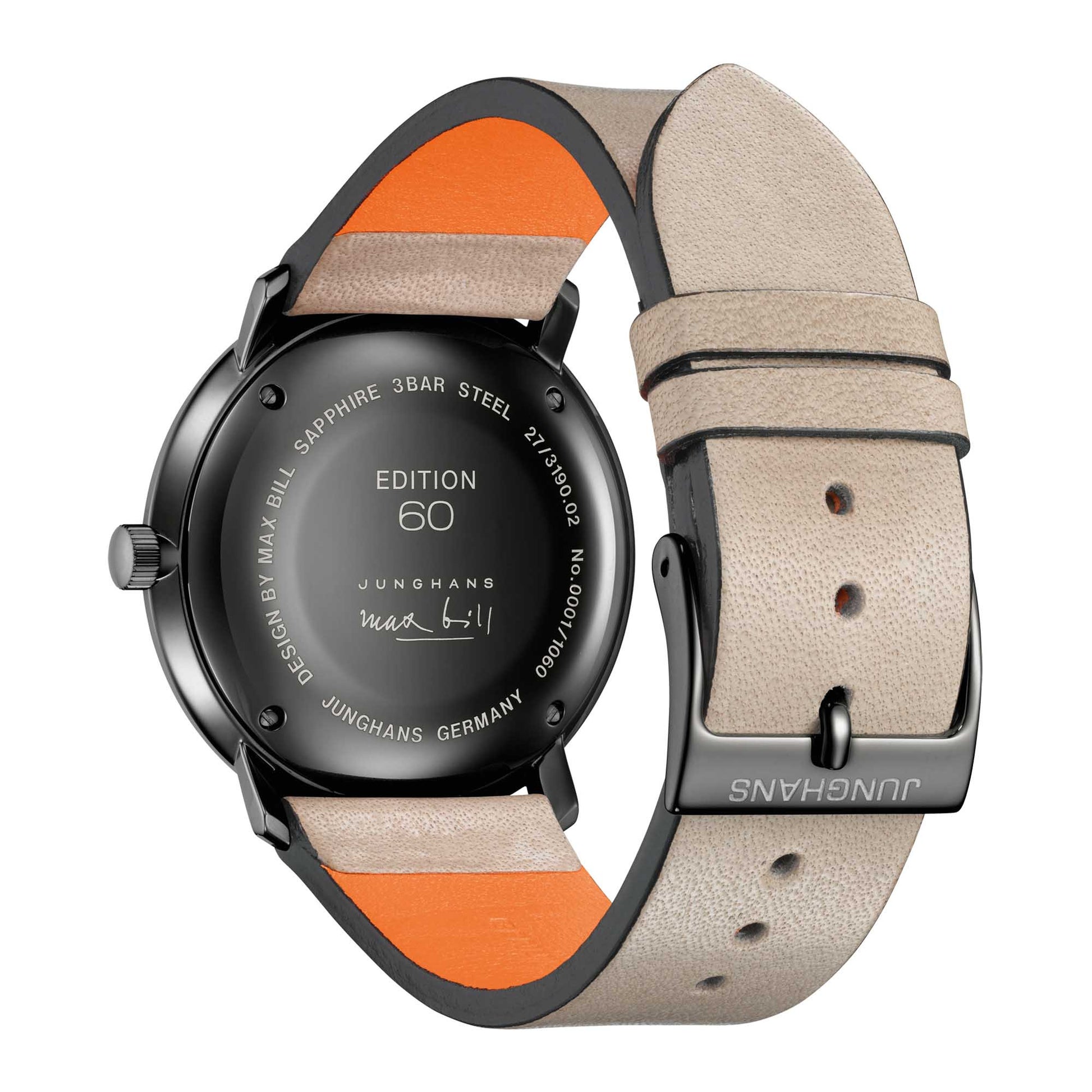 Max Bill Regulator Edition 60, Leder von Junghans (27/3190.02)