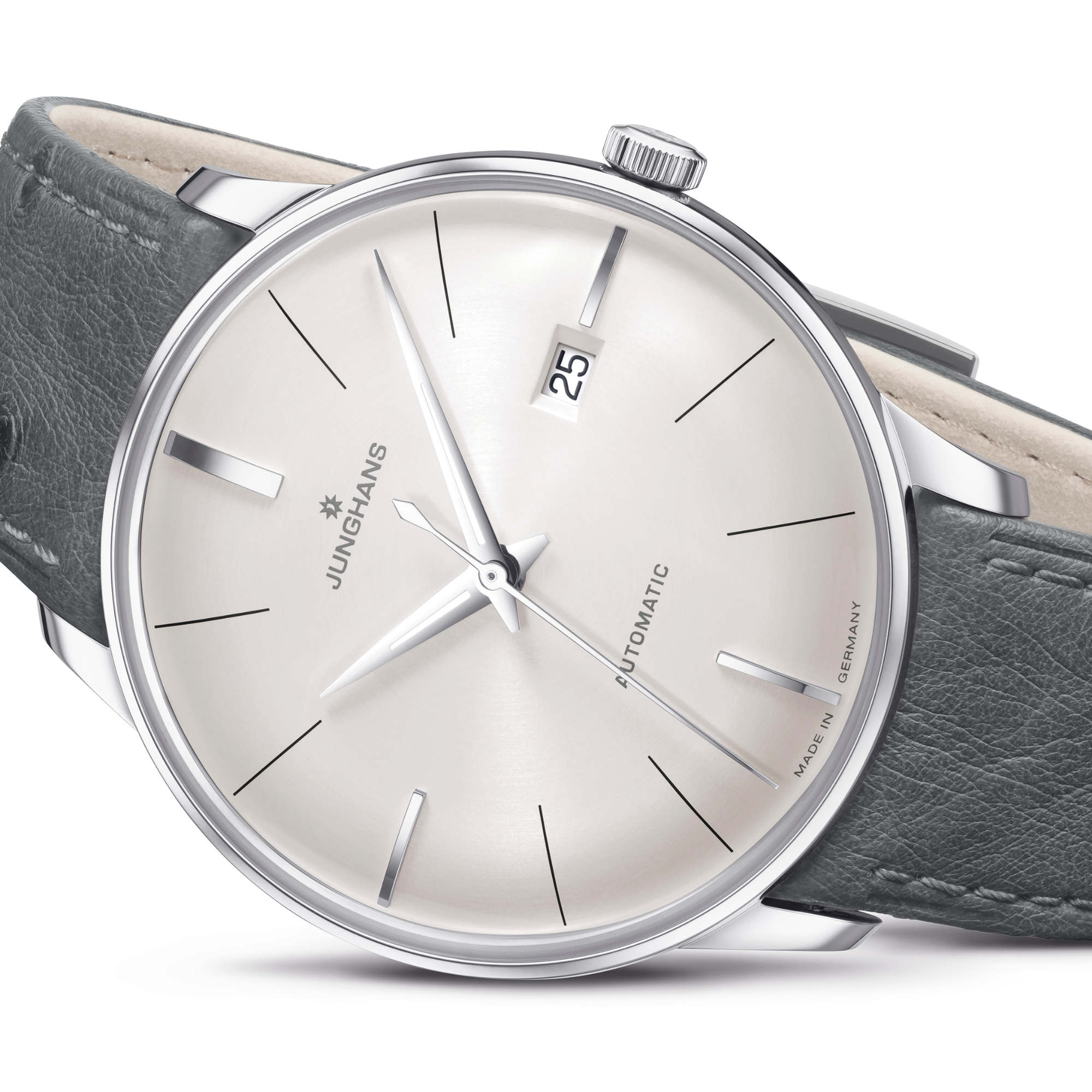 Junghans Meister Automatic - 27/4416.02 (02) aus Leder, Edelstahl mit Diamant