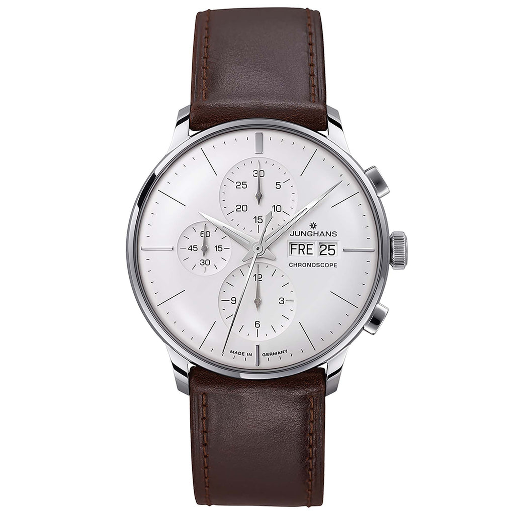 Junghans Meister Chronoscope - 27/4120.02 (02) aus Leder, Edelstahl