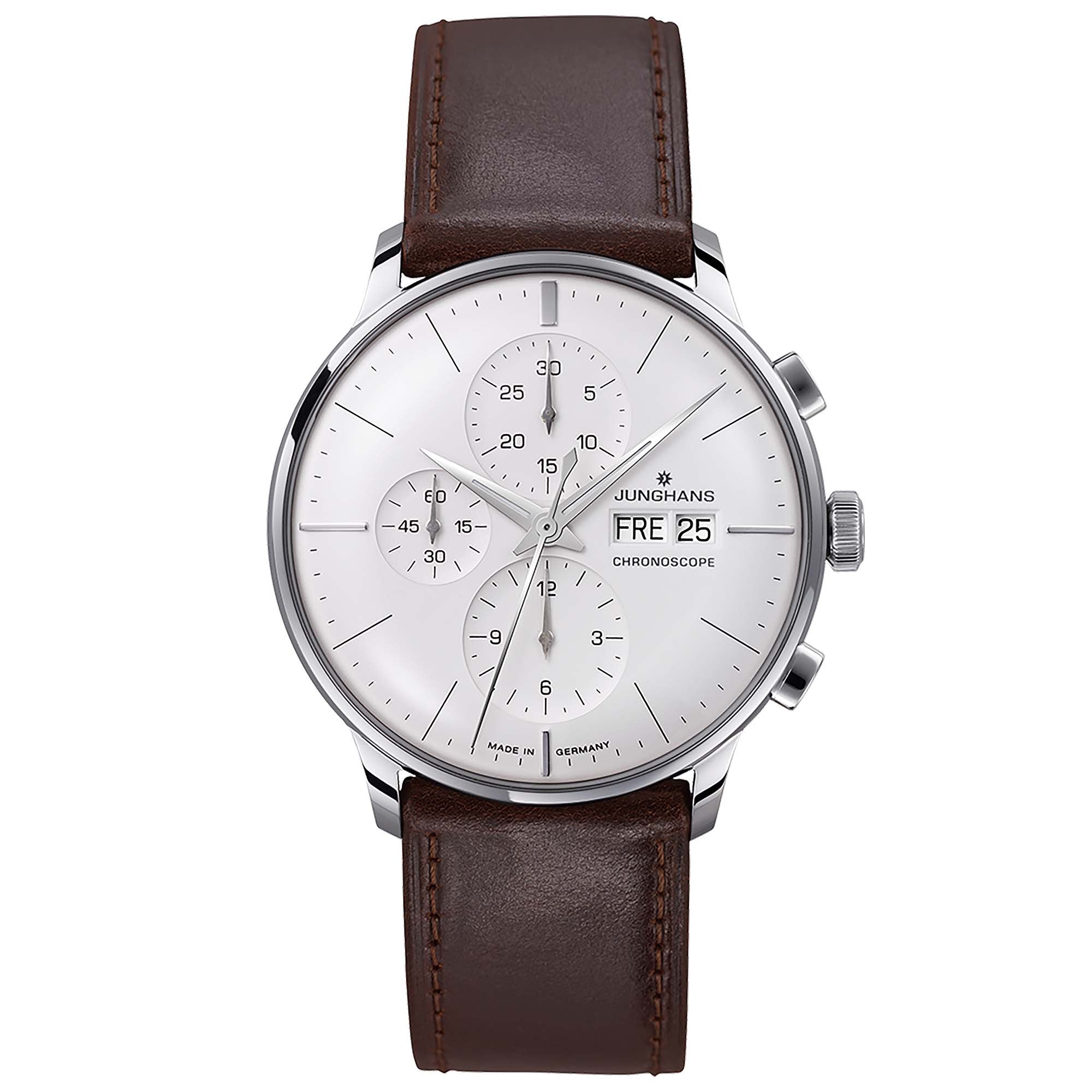 Junghans Meister Chronoscope - 27/4120.02 (02) aus Leder, Edelstahl
