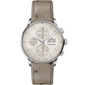 Junghans Meister Chronoscope, Date English - 27/4223.03 (03) aus Leder, Edelstahl mit Diamant